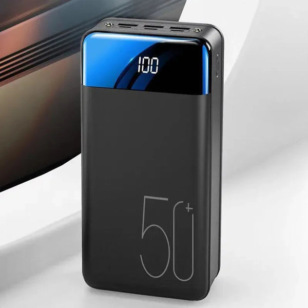 Batterie externe haute capacité 50 000 mAh Chargeur ultra rapide pour téléphone portable Alimentation mobile pour tablette et ordinateur portable Alimentation externe