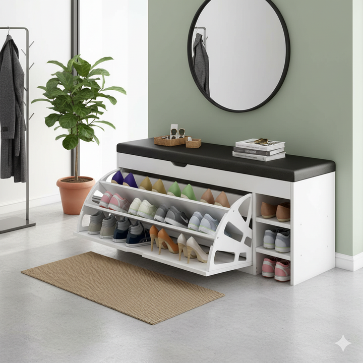 Armoire à chaussures Bucket Flip - Rangement de chaussures élégant | Maison Moderne