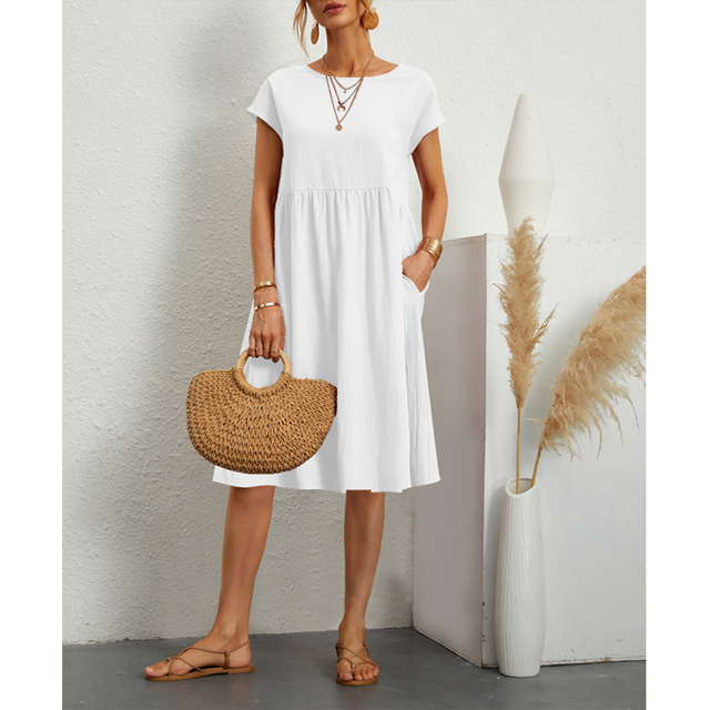 Robe Midi en Coton Kasandra – Élégance et Confort pour l'Été