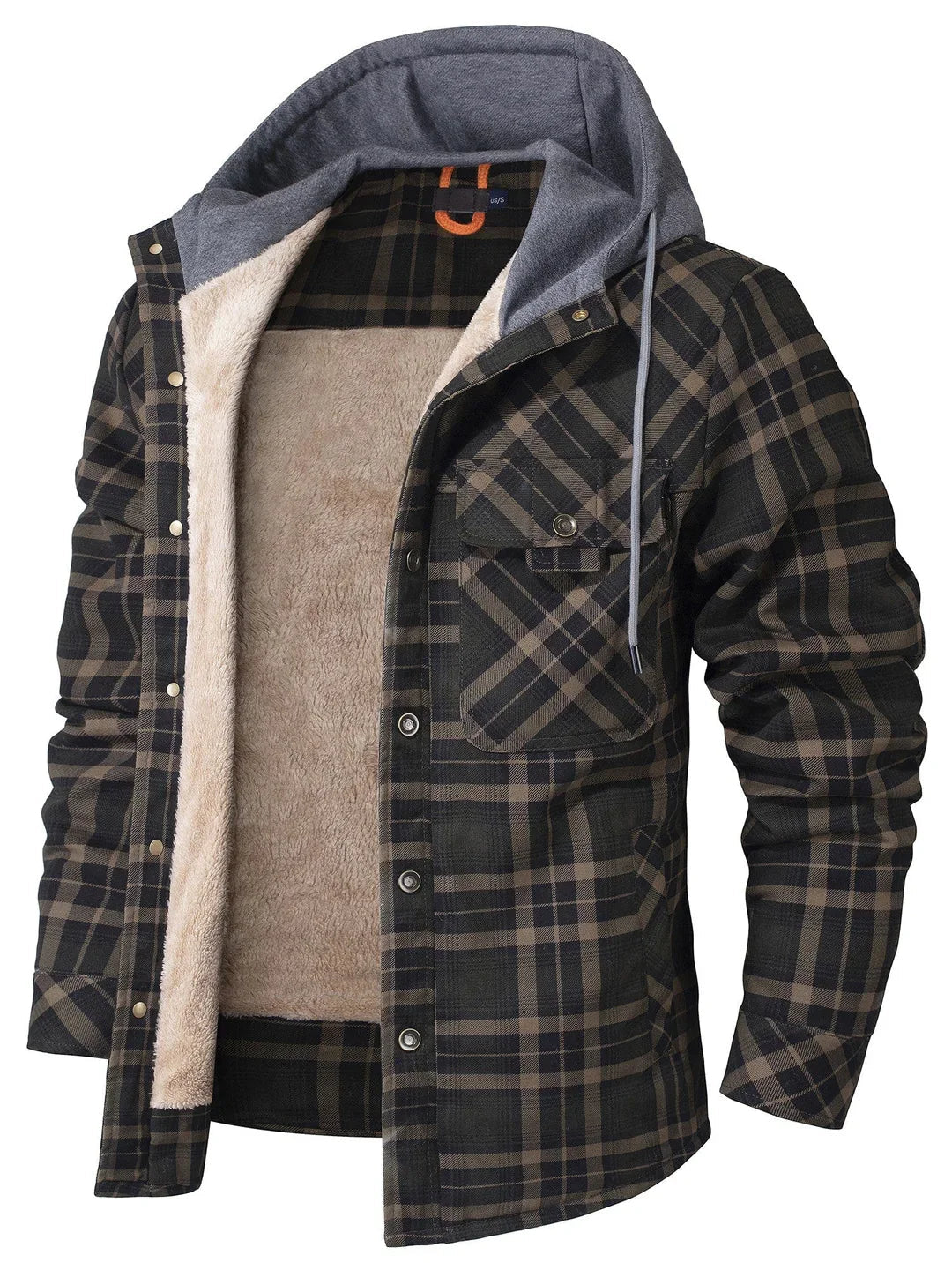 Veste Chaude à Carreaux pour Hommes