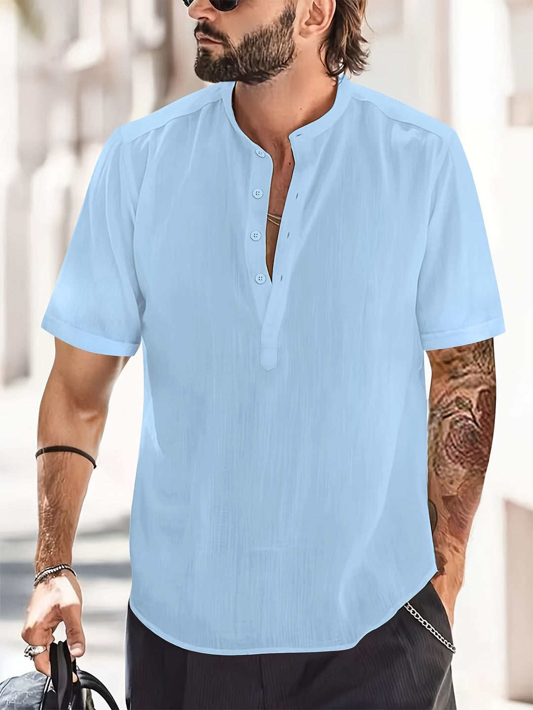 Come | Camicia con Collo Alto Uomo