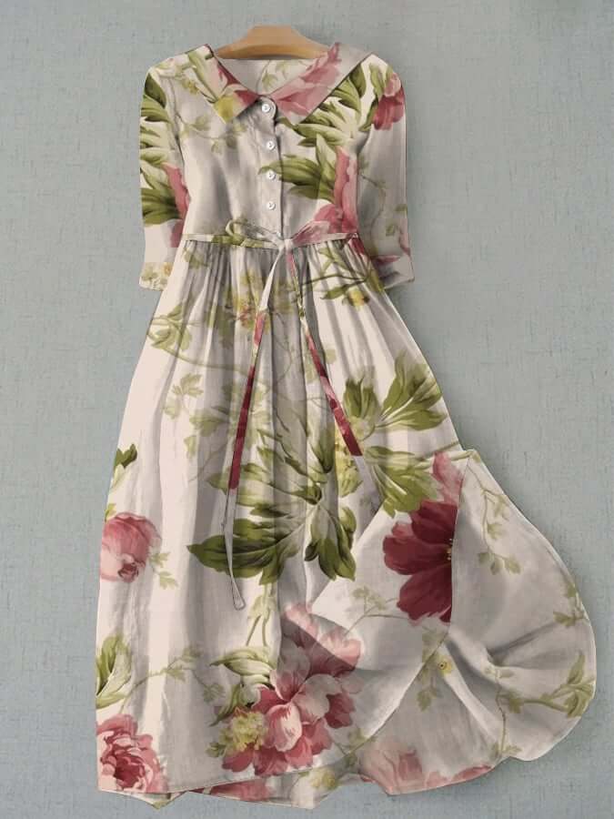 Eleganter weiter Knopfkleid für Damen | Schick