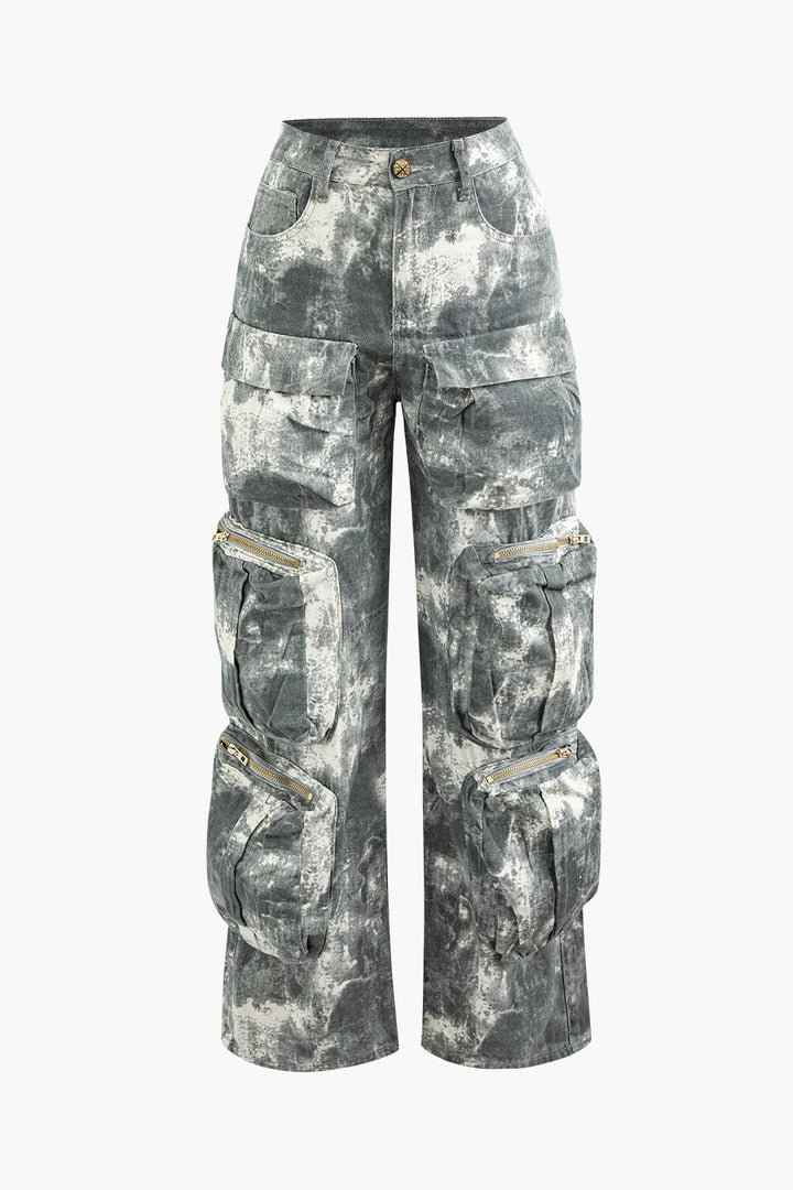 Pantalon cargo avec une jambe droite