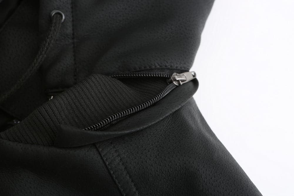 Liam - Veste en cuir classique à capuche