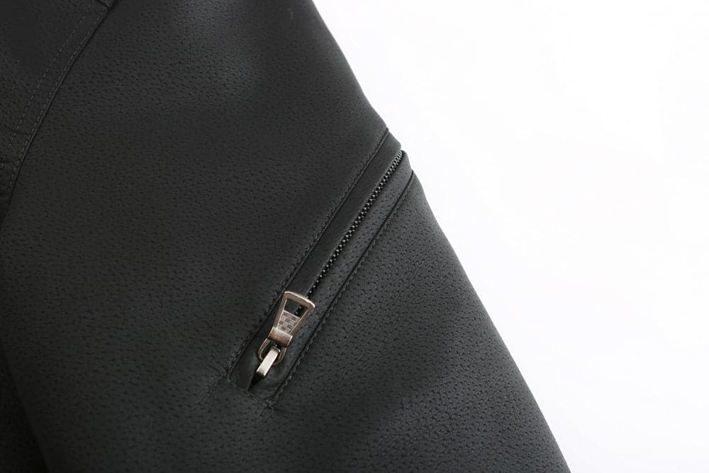 Liam - Veste en cuir classique à capuche