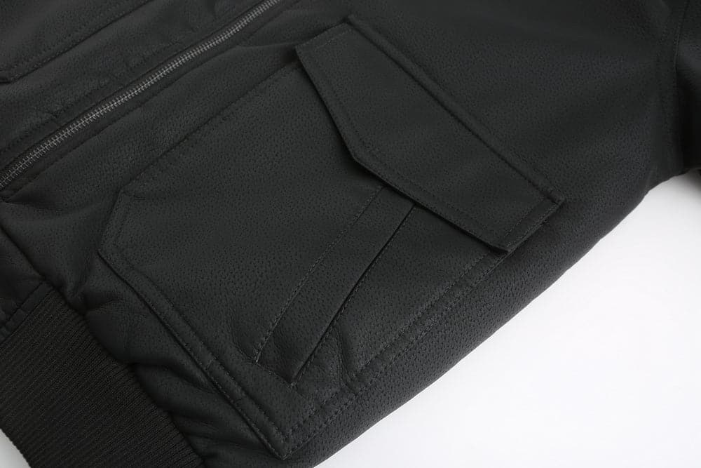 Liam - Veste en cuir classique à capuche