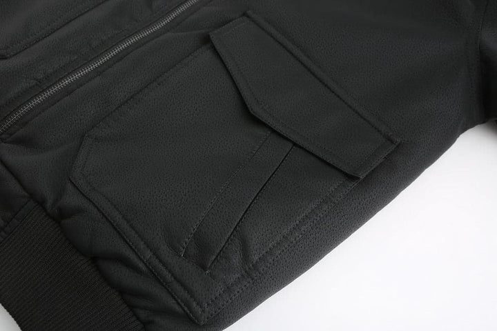 Liam - Veste en cuir classique à capuche