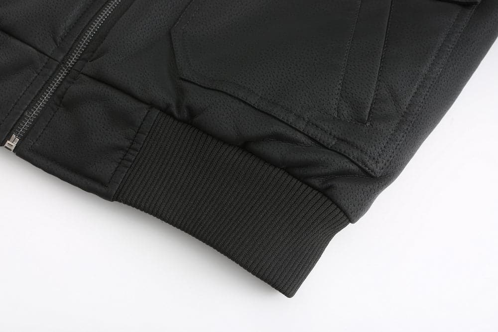 Liam - Veste en cuir classique à capuche