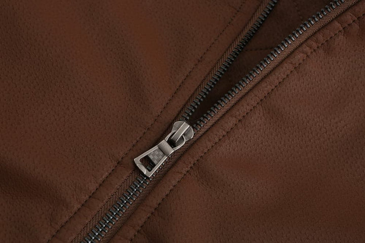 Liam - Veste en cuir classique à capuche