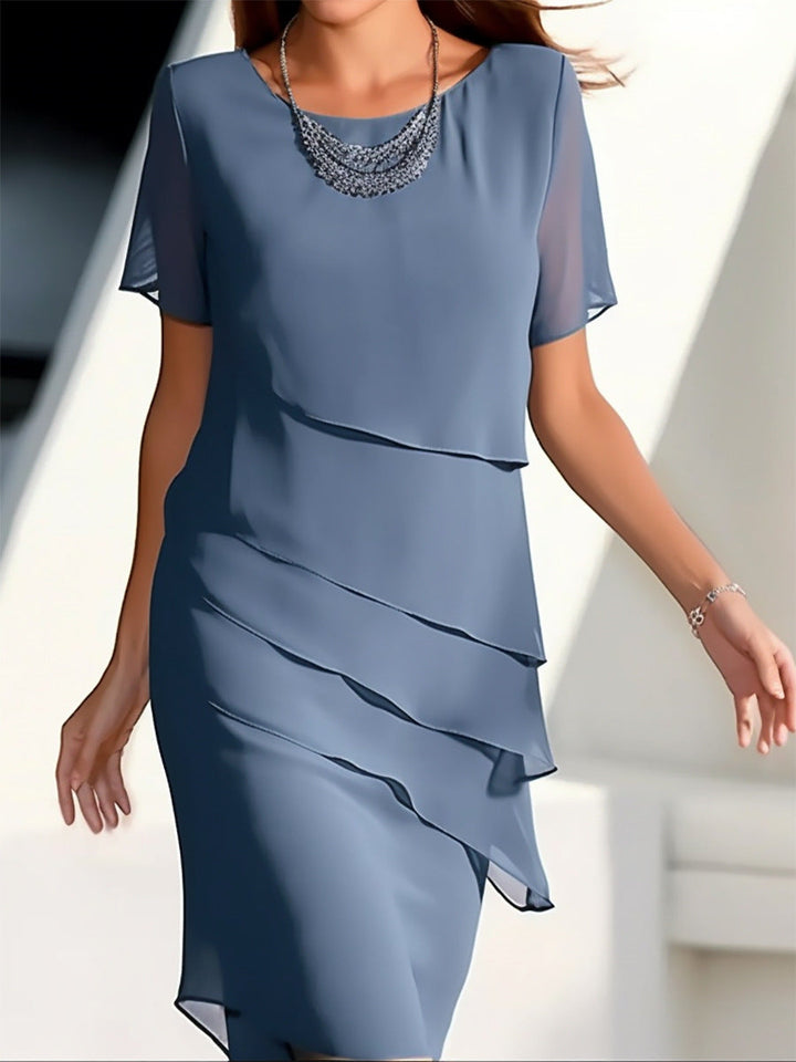 Pacey | Vestito midi alla moda con dettaglio splicing