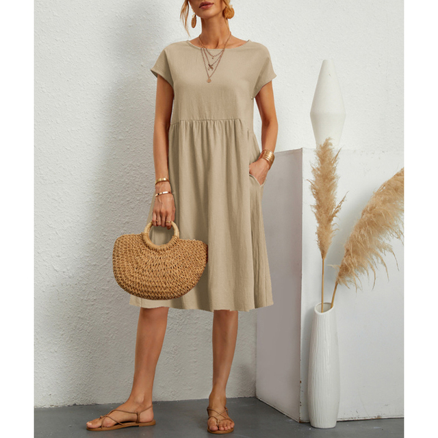 Robe Midi en Coton Kasandra – Élégance et Confort pour l'Été