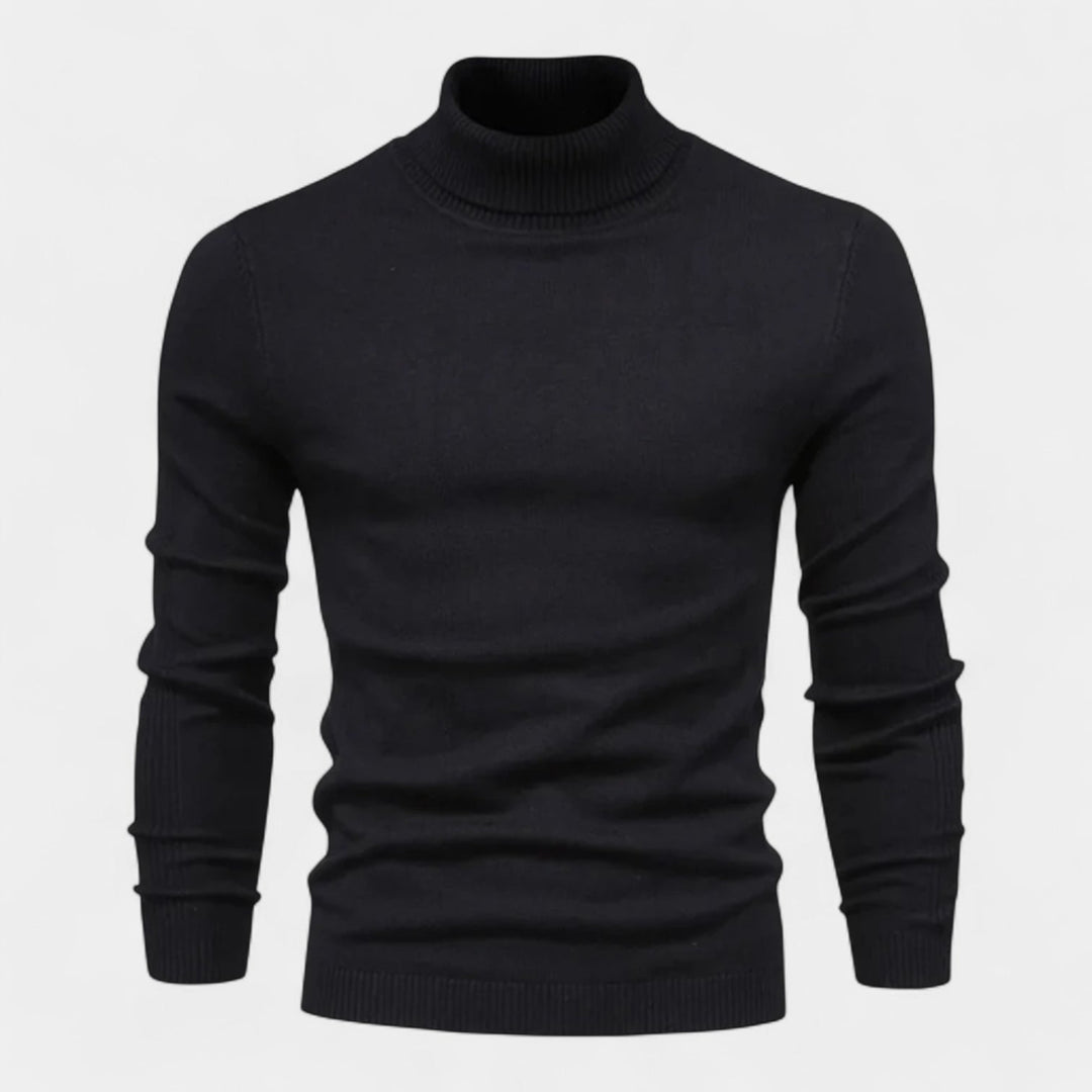 Curie Paris | Pull à col roulé en maille côtelée pour homme
