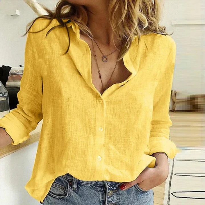 Manches Longues Pour Femmes Chemise Boutonnée | Décontractée