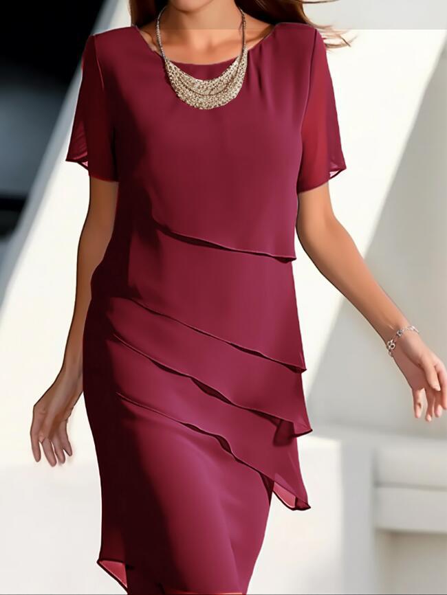 Pacey | Vestito midi alla moda con dettaglio splicing