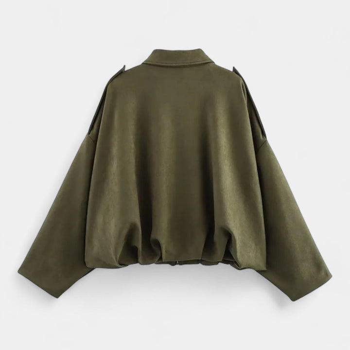 Curie Paris | Veste pour femme d'inspiration militaire en simili-suède
