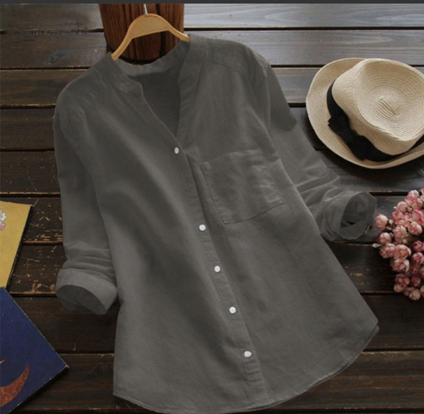 Sofia | Camicia da tempo libero in lino e cotone