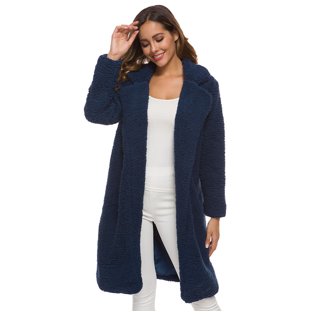 Manteau long en peluche pour femmes - Lorelei