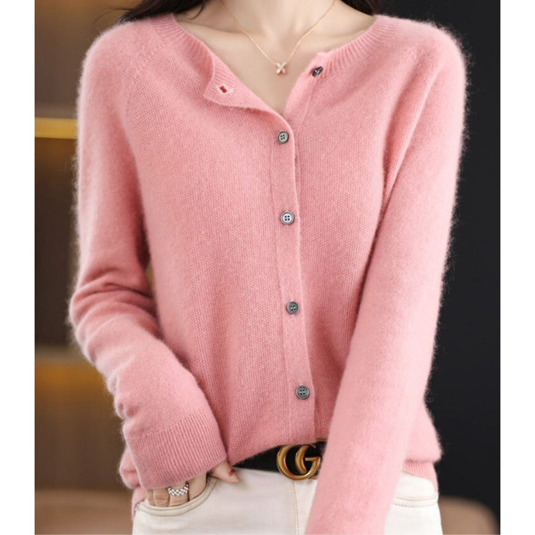 Ibbie - Cardigan Col Roulé O Cashmere Pull Femme