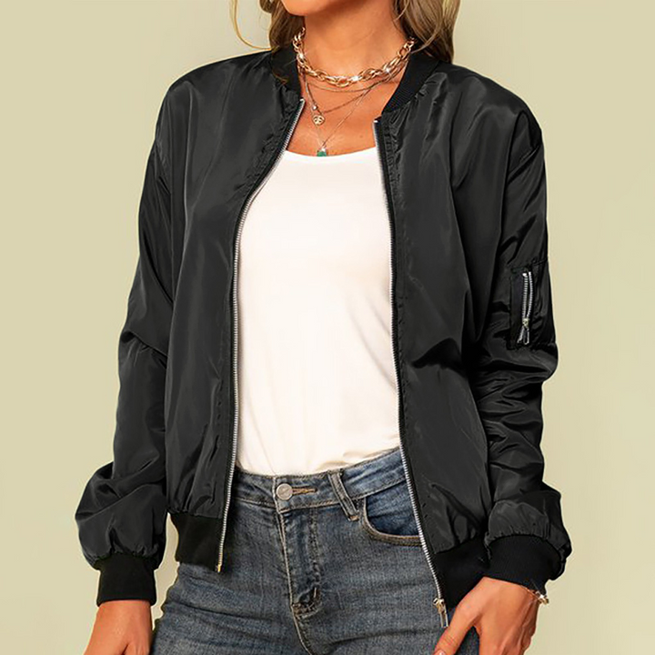 Émilie - Blouson Bomber Léger avec Fermeture Éclair