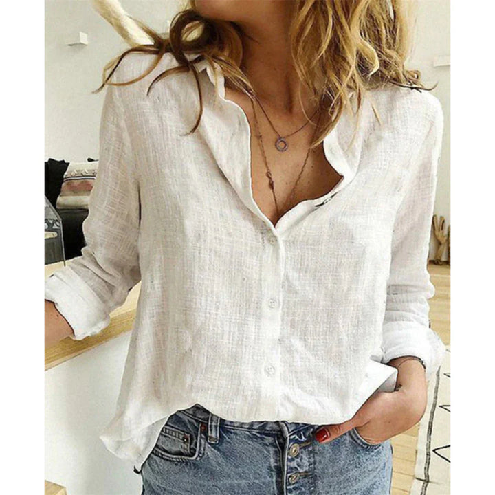 Manches Longues Pour Femmes Chemise Boutonnée | Décontractée