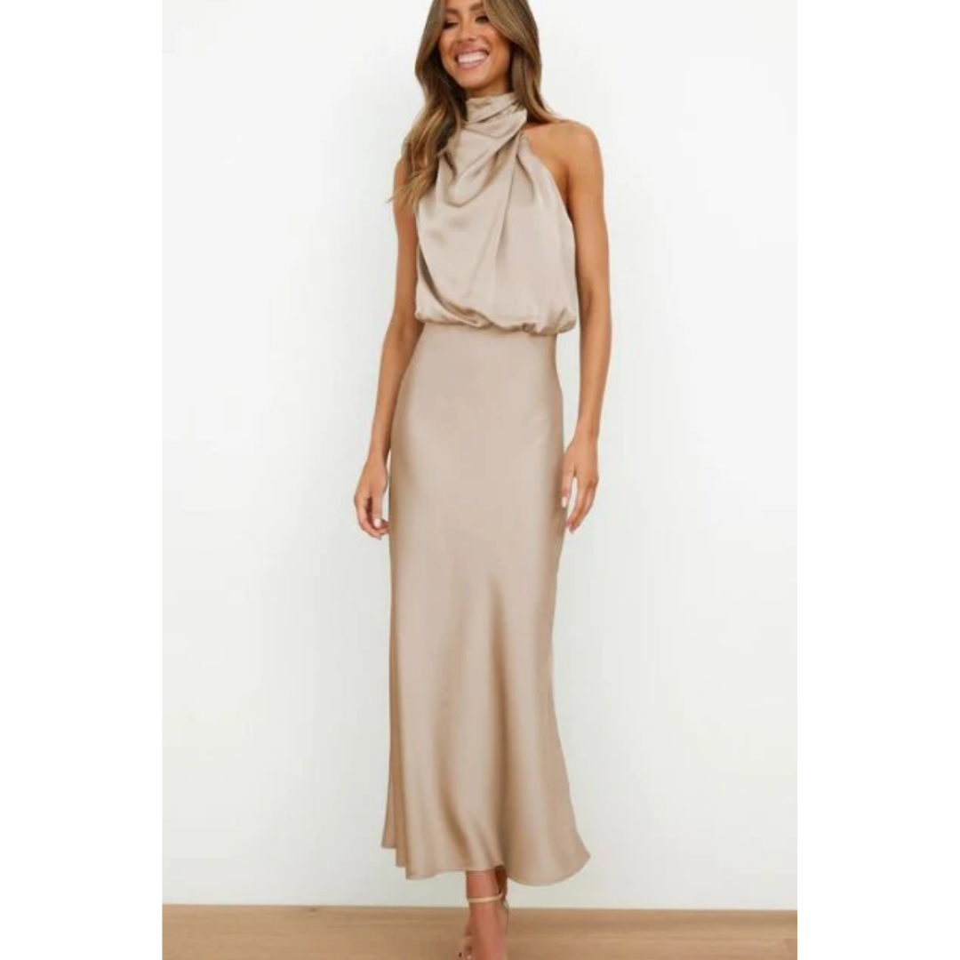 Abendkleid mit offenem Rücken für Damen | Midi