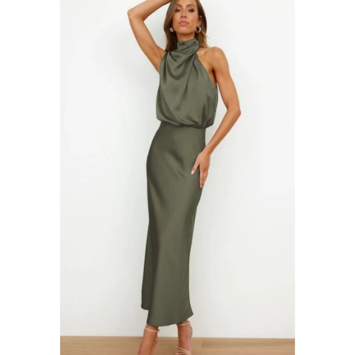 Abendkleid mit offenem Rücken für Damen | Midi