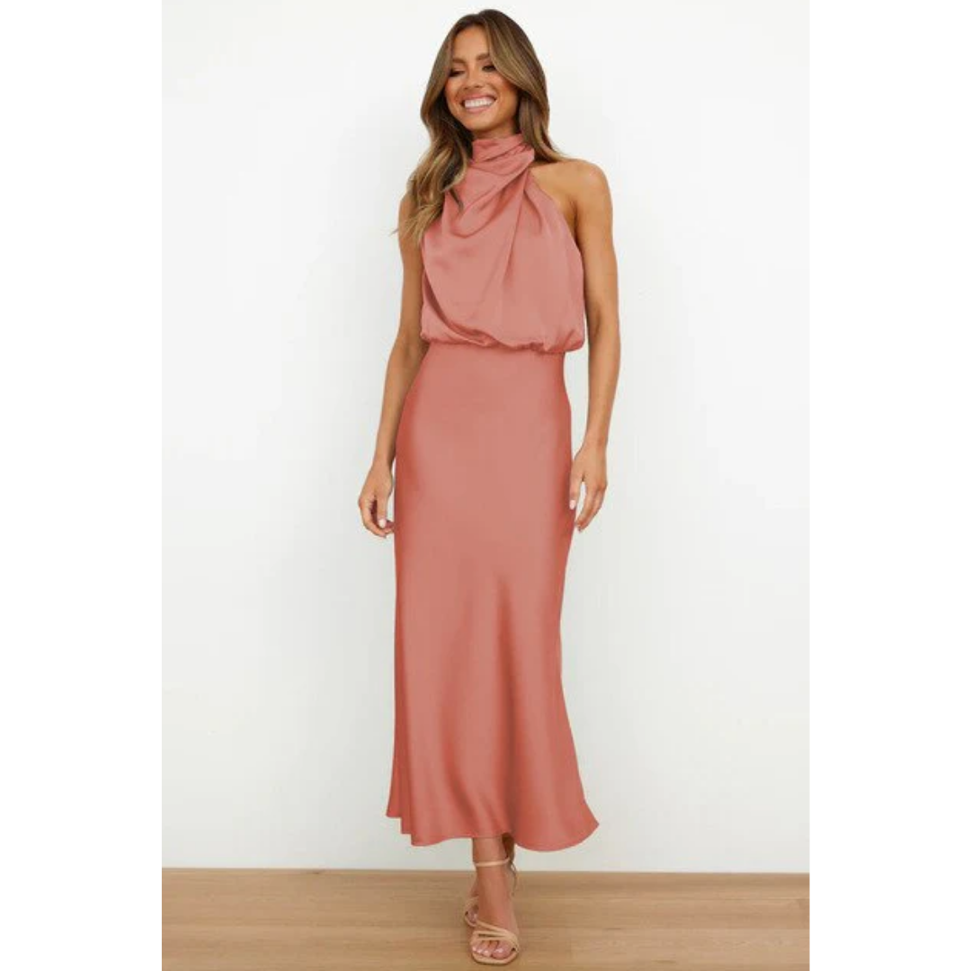 Abendkleid mit offenem Rücken für Damen | Midi