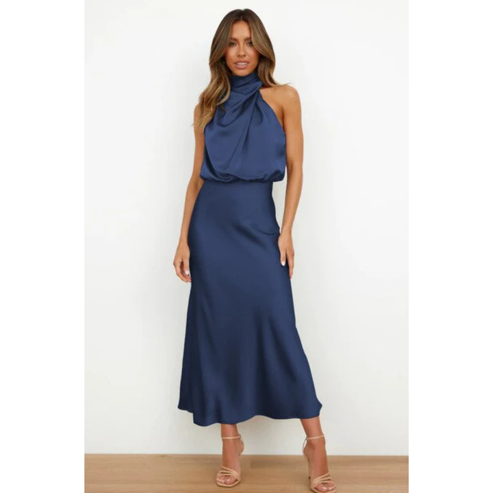 Abendkleid mit offenem Rücken für Damen | Midi