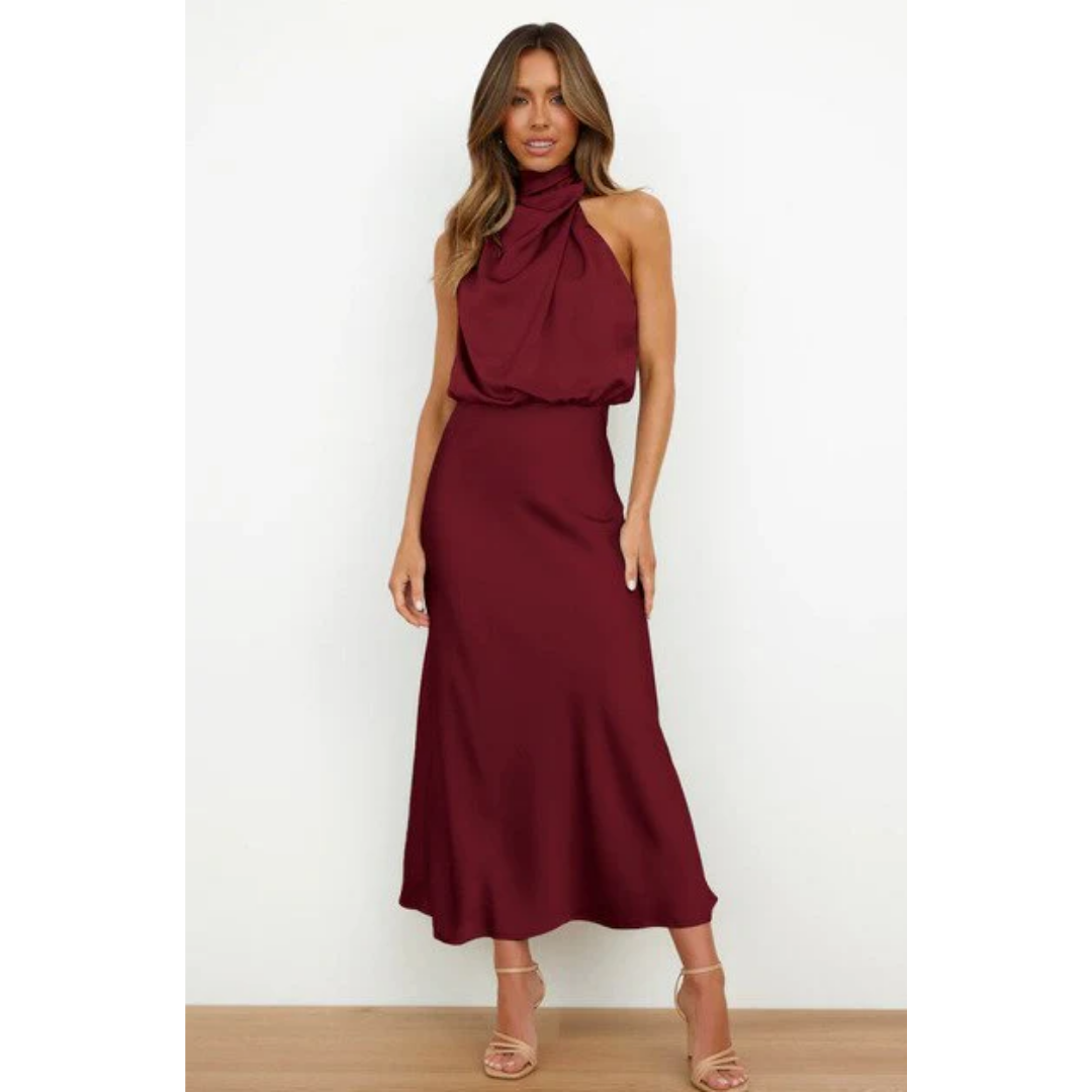 Abendkleid mit offenem Rücken für Damen | Midi