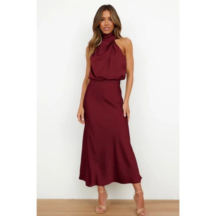 Abendkleid mit offenem Rücken für Damen | Midi
