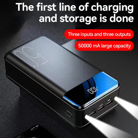 High capacity external battery 50,000 mAh Ultra fast charger for mobile phone Mobile power supply for tablet and laptop External power supply