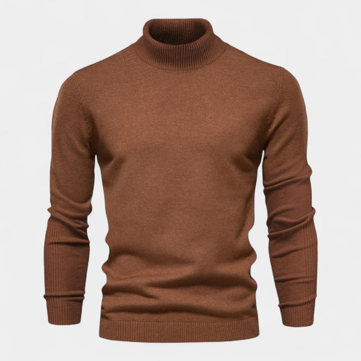 Curie Paris | Pull à col roulé en maille côtelée pour homme