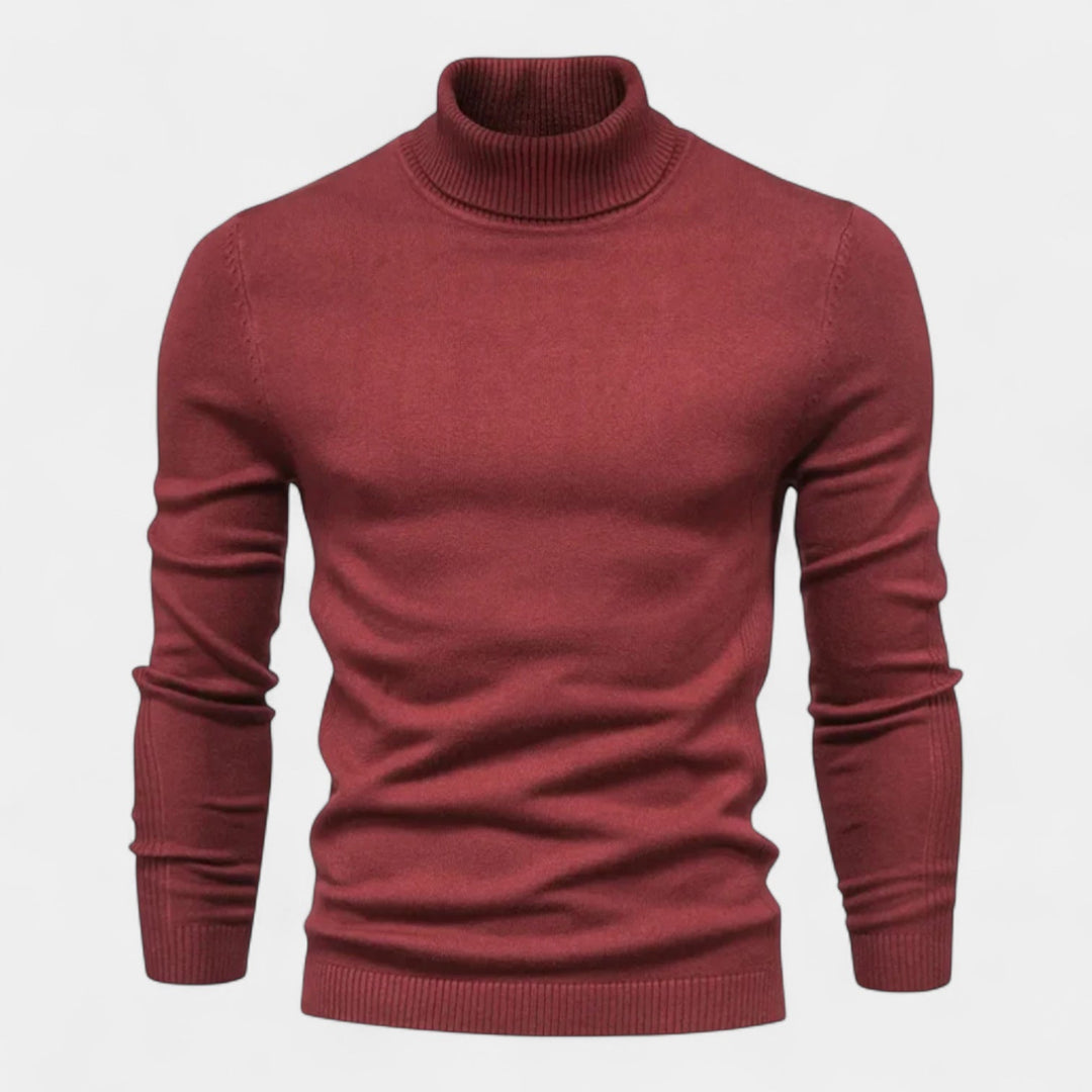 Curie Paris | Pull à col roulé en maille côtelée pour homme