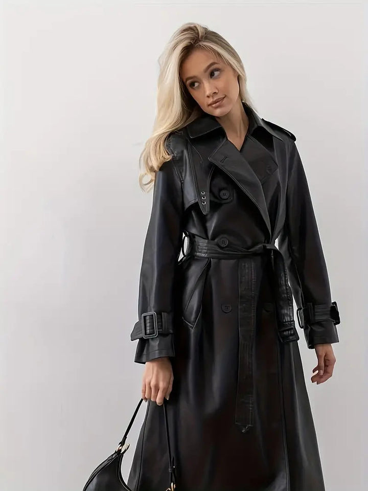 Cappotto in pelle invernale per donne - Alessia