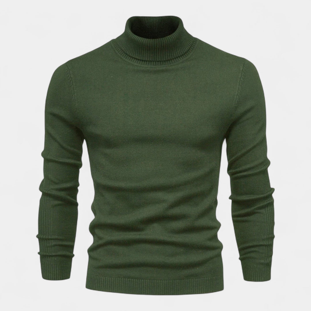 Curie Paris | Pull à col roulé en maille côtelée pour homme