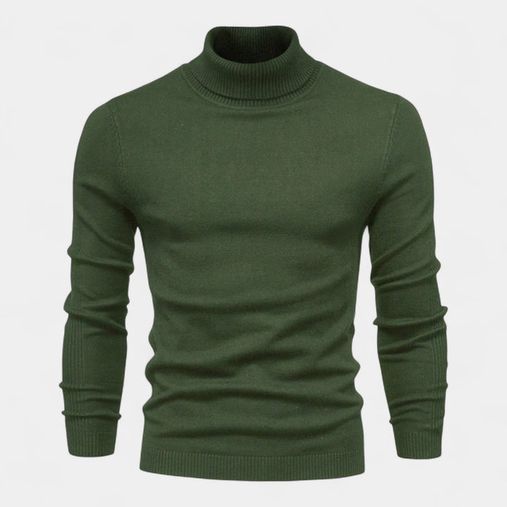 Curie Paris | Pull à col roulé en maille côtelée pour homme