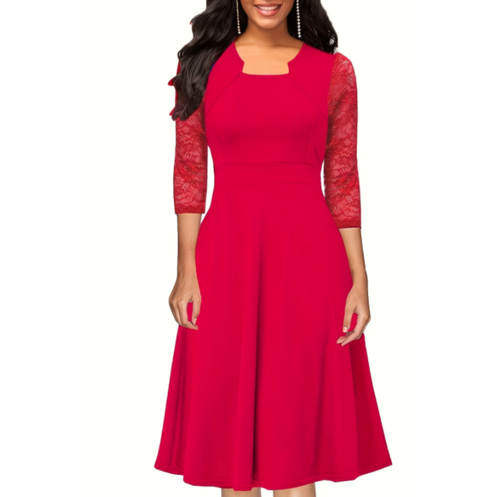 Robe Vintage Coupe Cintrée Et évasée Pour Femme | Midi