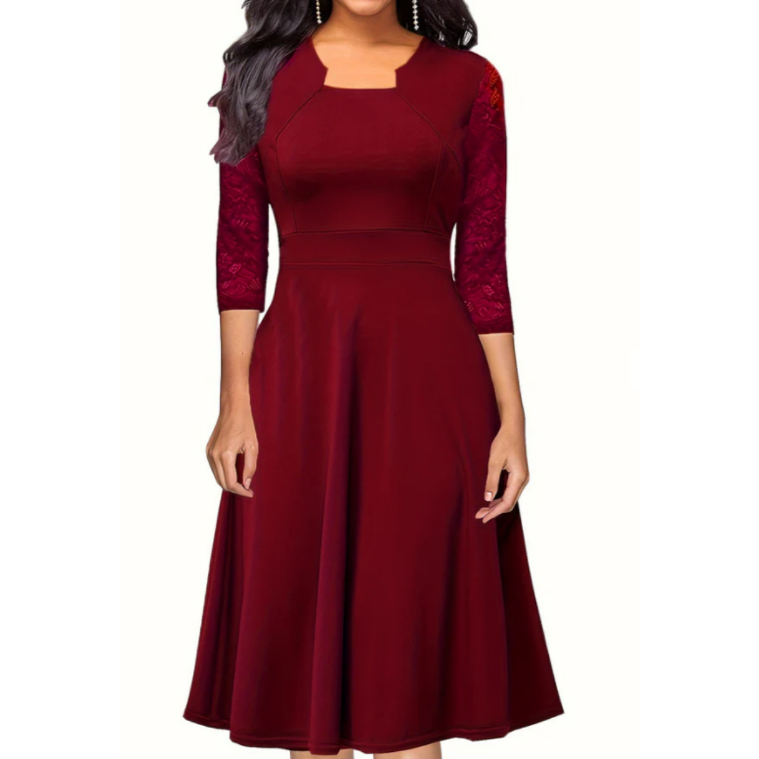 Robe Vintage Coupe Cintrée Et évasée Pour Femme | Midi
