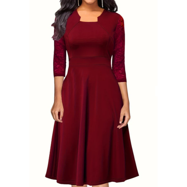 Robe Vintage Coupe Cintrée Et évasée Pour Femme | Midi