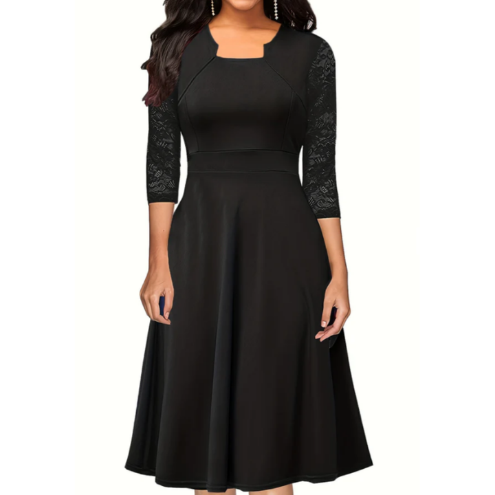 Robe Vintage Coupe Cintrée Et évasée Pour Femme | Midi