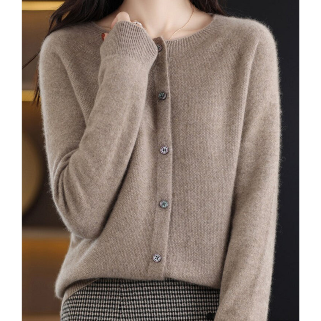 Ibbie - Cardigan Col Roulé O Cashmere Pull Femme