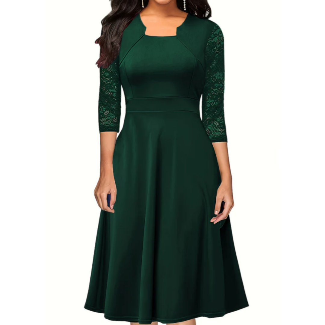 Robe Vintage Coupe Cintrée Et évasée Pour Femme | Midi
