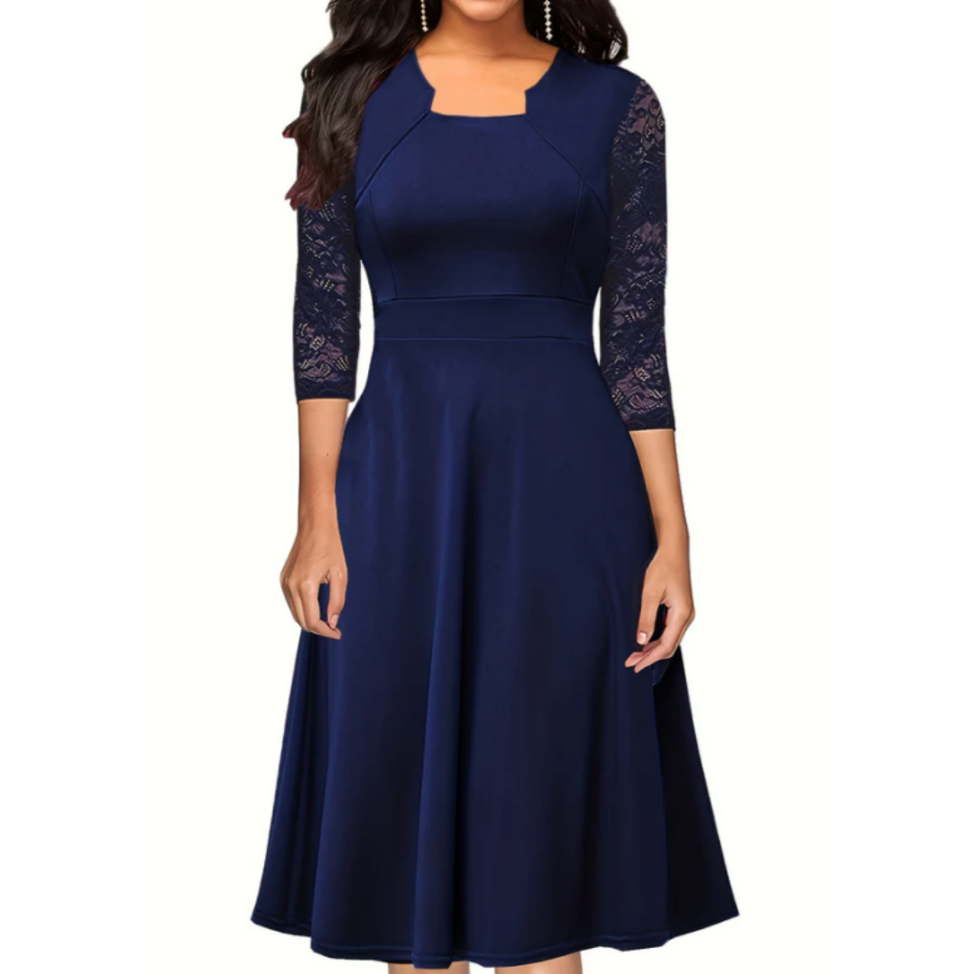 Robe Vintage Coupe Cintrée Et évasée Pour Femme | Midi
