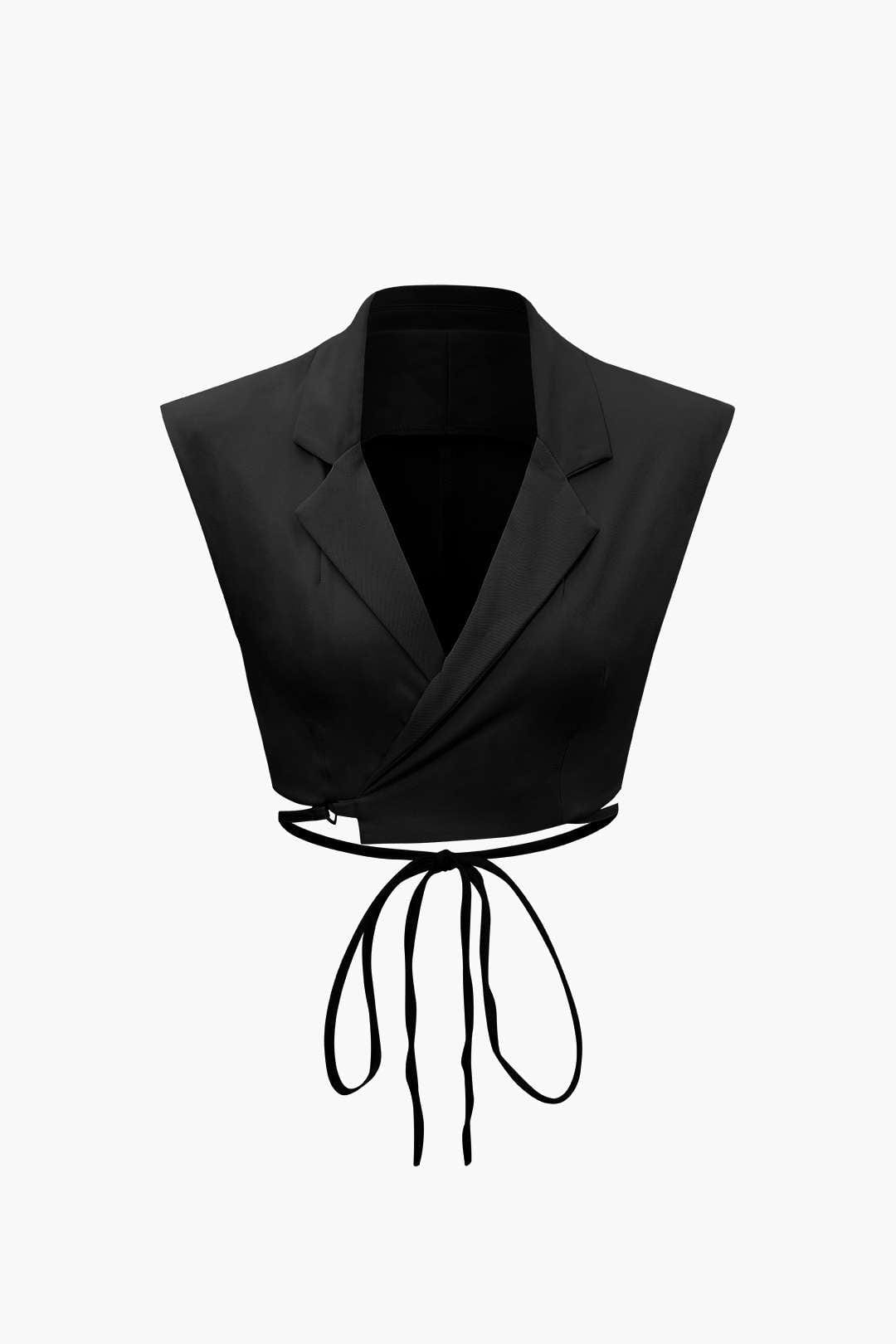 Ensemble Pantalon et Gilet à Revers - Élégance Décontractée
