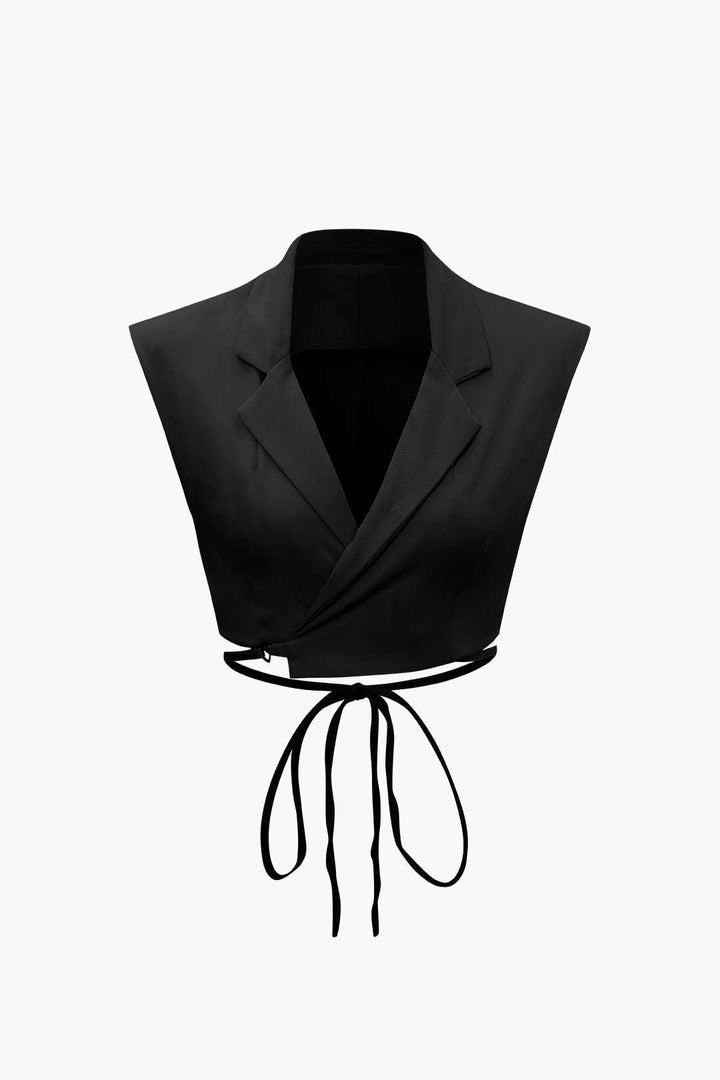 Ensemble Pantalon et Gilet à Revers - Élégance Décontractée