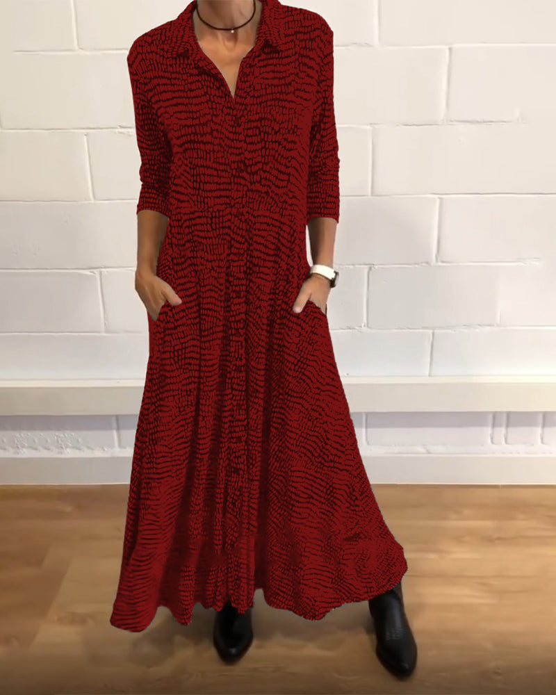 Bryony | Vestito stampato con scollo a V