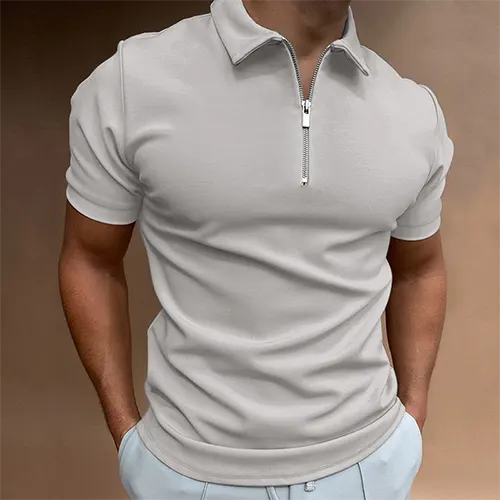Lässiges Sommer-Polo für Herren | Reißverschluss