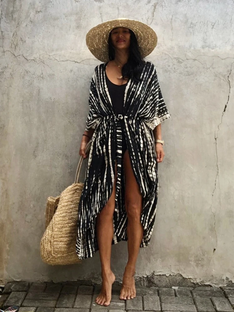 Kimono de Plage Long Femme – Vêtement Léger et Élégant pour Été et Vacances