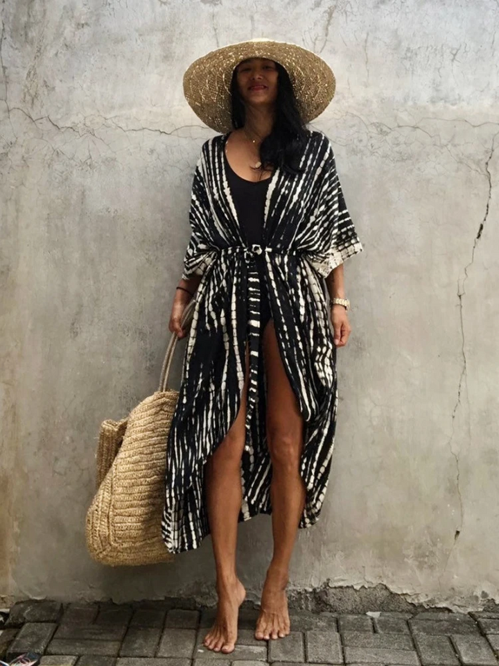 Kimono de Plage Long Femme – Vêtement Léger et Élégant pour Été et Vacances