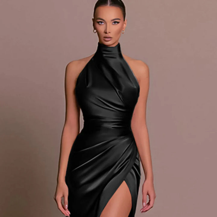 Women's Backless Dress with High Slit | Maxi